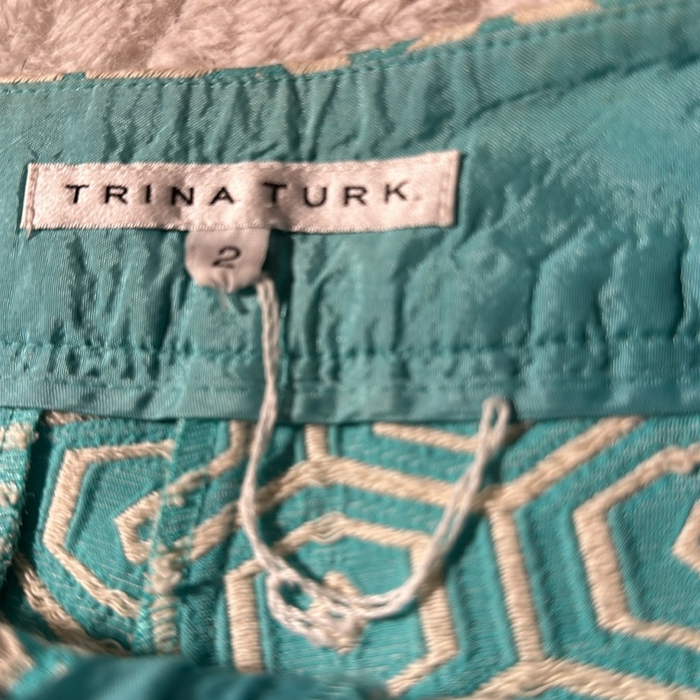 Geometric Patterned Women's Shorts by Trina Turk. Size 2 - Picture 2 of 4